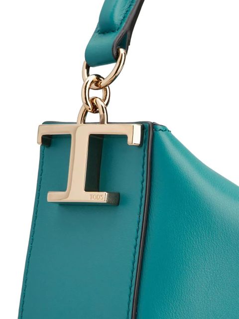 Tod's logo-plaque leather tote bag - Blue