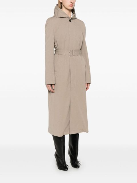 Balenciaga hooded trench coat - Brown