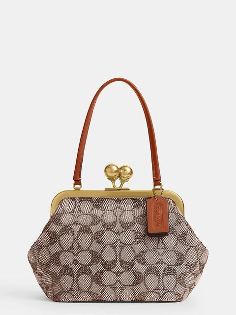 Coach torebka Kisslock Frame Bag kolor beżowy CCC53 - zdjęcie produktu nr 1