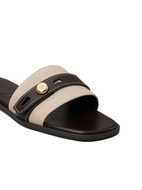 Tory Burch Romy button strap slide - Neutrals
