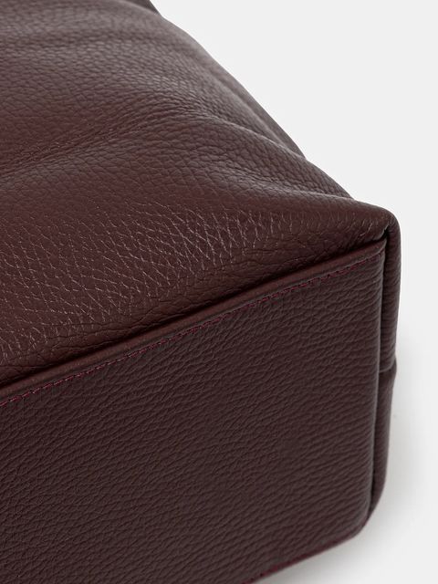 Answear Lab torebka skórzana kolor bordowy