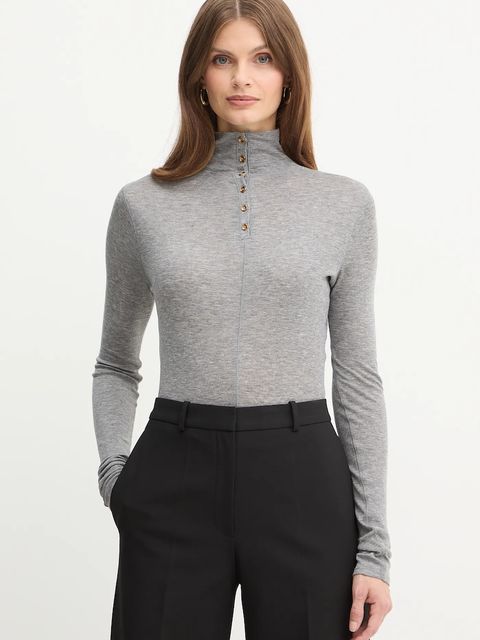 Elisabetta Franchi sweter z dodatkiem wełny damski kolor szary lekki MD61B56E2