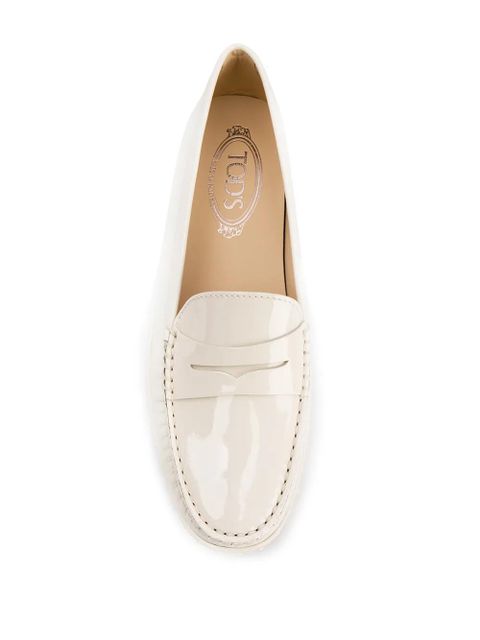Tod's patent leather loafers - White