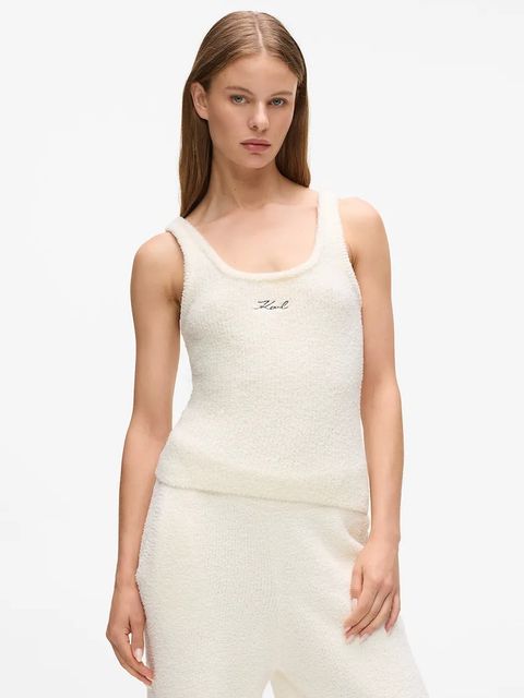 Karl Lagerfeld t-shirt bez rękawów kolor biały A4W44004 - zdjęcie produktu nr 1