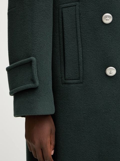 Pinko płaszcz z dodatkiem wełny kolor zielony 105770 A2SM