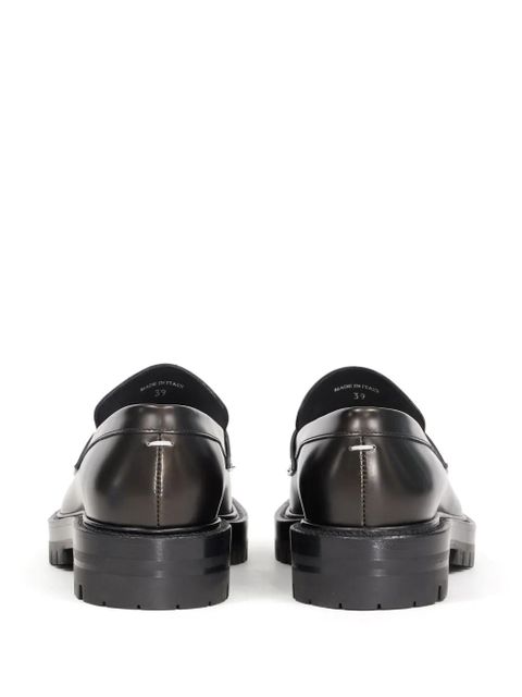 Maison Margiela Tabi leather loafers - Brown