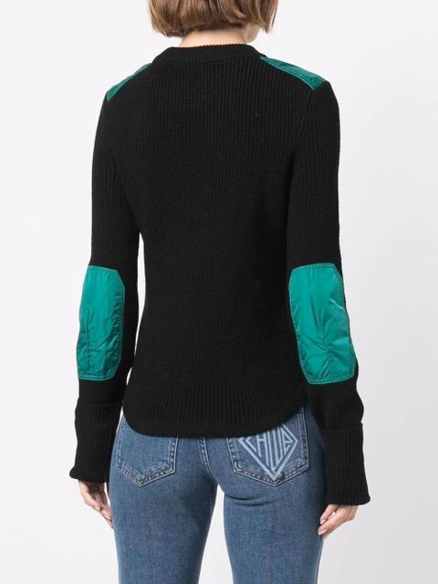 ISABEL MARANT two-tone knitted jumper - Black