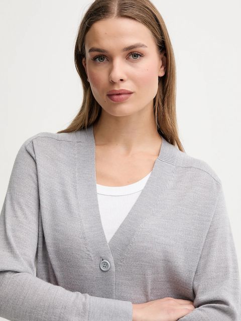 United Colors of Benetton kardigan wełniany damski kolor szary lekki 11AHD604R