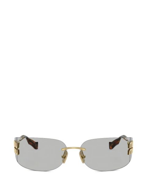 Miu Miu Eyewear logo-detail sunglasses - Gold - zdjęcie produktu nr 1
