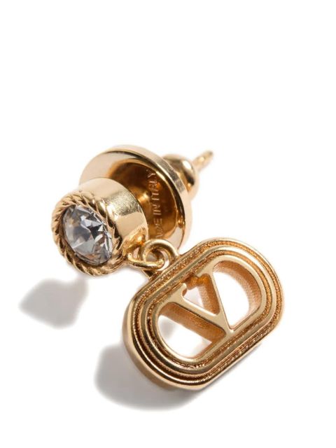 Valentino Garavani ovalette metal and Swarovski® crystal earrings - Gold