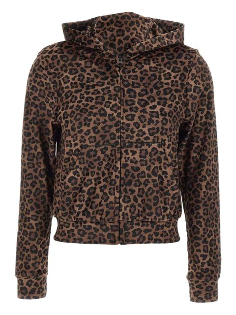 MC2 Saint Barth animal-print zip-up hoodie - Brown - zdjęcie produktu nr 1