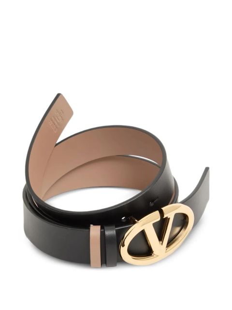 Valentino Garavani Vlogo The Bold Edition reversible calfskin belt, 30mm - Black - zdjęcie produktu nr 2