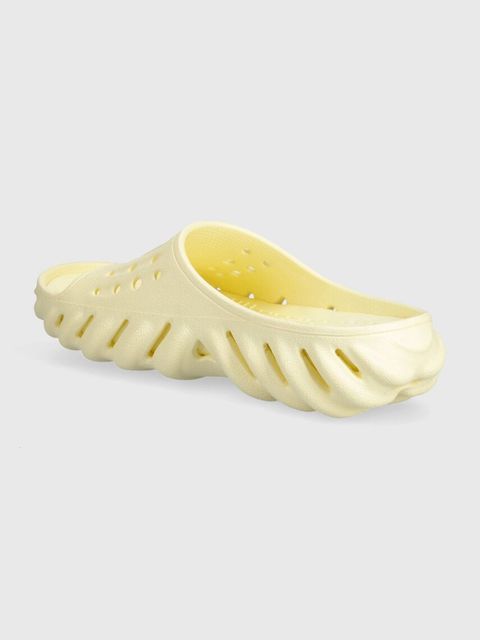 Crocs klapki Echo Slide damskie kolor żółty na platformie 208170