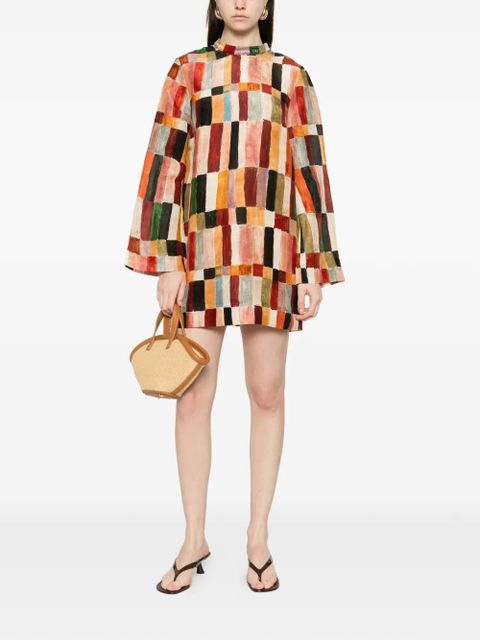 ALEMAIS x LRNCE Marjorelle multicoloured mini dress - Neutrals