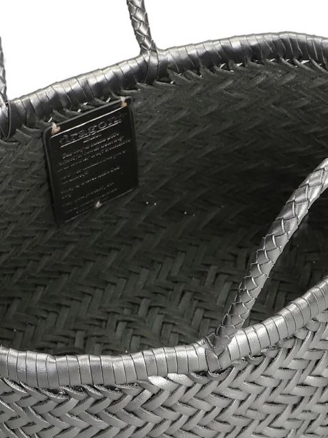 DRAGON DIFFUSION small Triple Jump woven tote bag - Silver