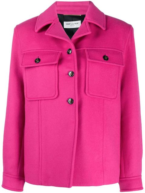 Saint Laurent chest flap pockets buttoned jacket - Pink - zdjęcie produktu nr 1
