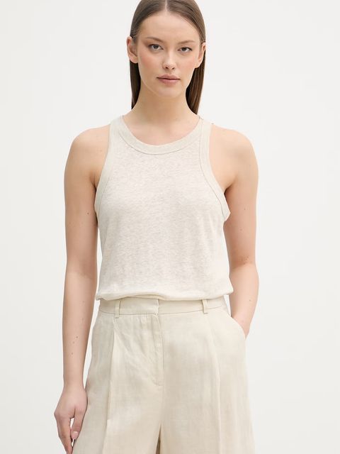 United Colors of Benetton top damski lniany - zdjęcie produktu nr 2