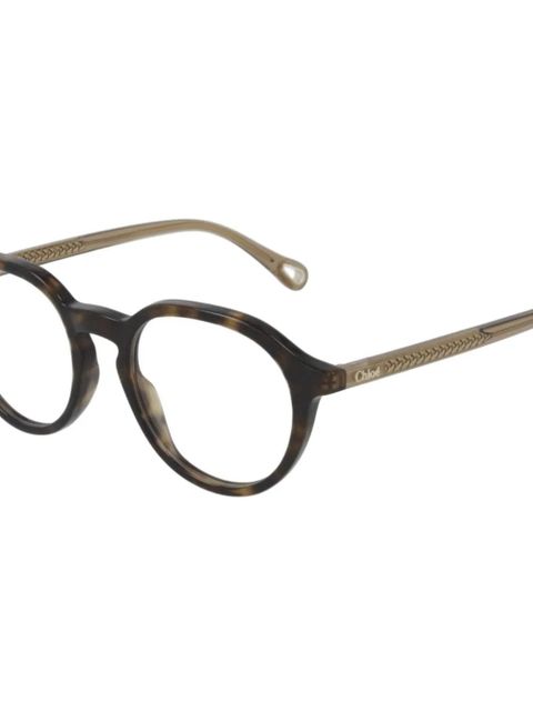 Chloé Eyewear tortoiseshell round-frame glasses - Brown - zdjęcie produktu nr 2