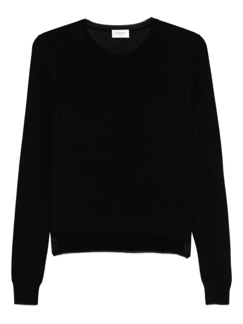 Saint Laurent crew-neck wool top - Black - zdjęcie produktu nr 1