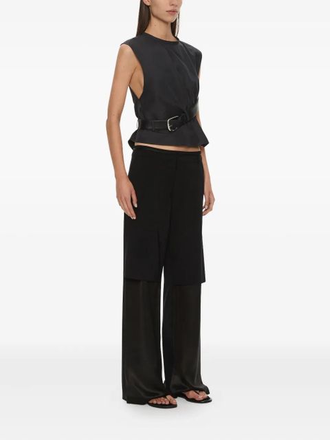 Christopher Esber split level tailored trousers - Black