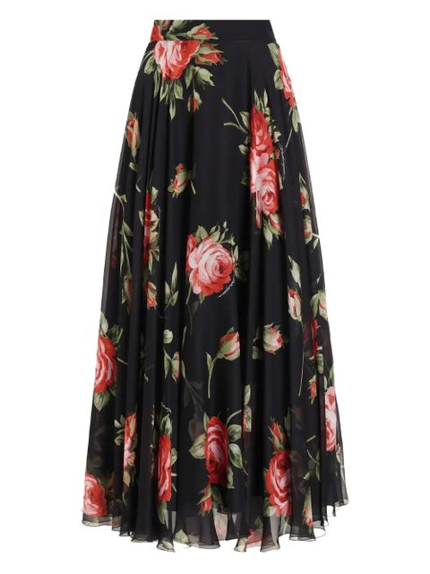Dolce & Gabbana floral midi skirt - Black - zdjęcie produktu nr 1