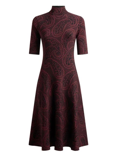 ETRO paisley-motif midi dress - Red - zdjęcie produktu nr 1