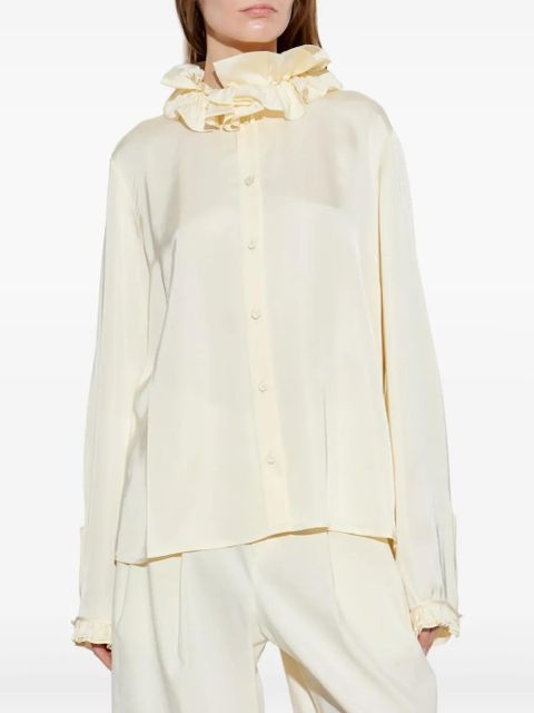 Jil Sander ruffled high-neck blouse - Yellow