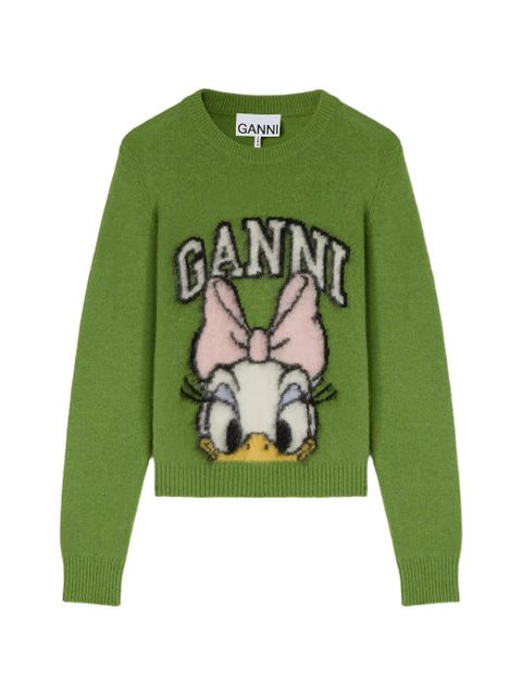 GANNI x Disney Daisy Duck crew-neck sweater - Green - zdjęcie produktu nr 1