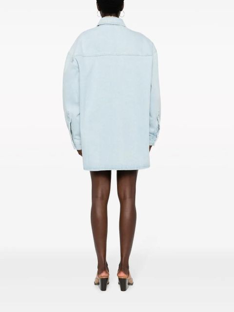 Nanushka Beaux sun-bleached denim shirt - Blue