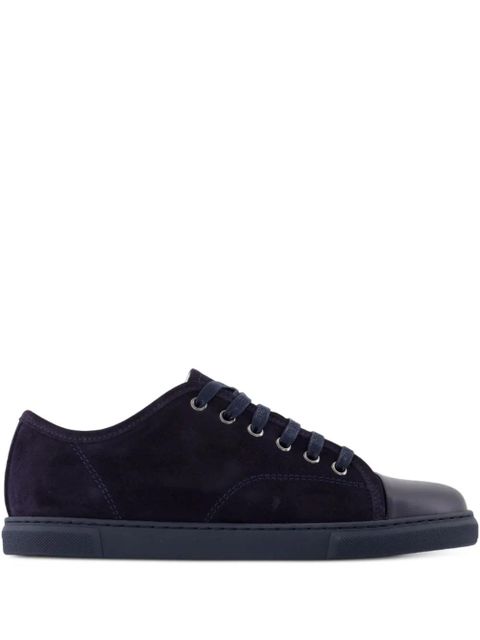Lanvin suede leather cap-toe sneakers - Blue - zdjęcie produktu nr 1