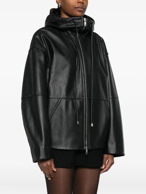 Sportmax hooded zip-up jacket - Black