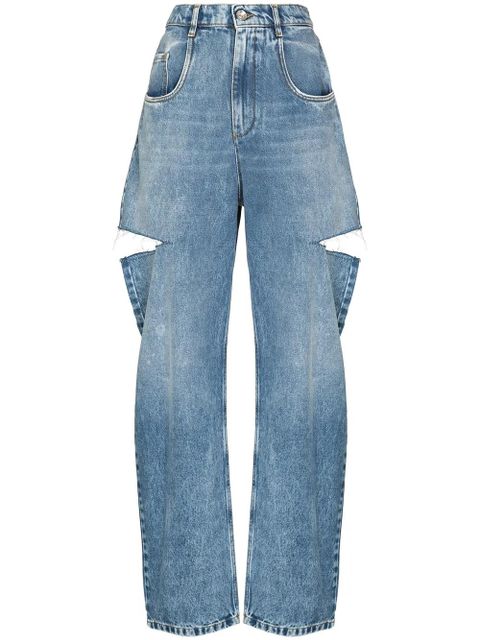 Maison Margiela distressed straight-leg jeans - Blue - zdjęcie produktu nr 1