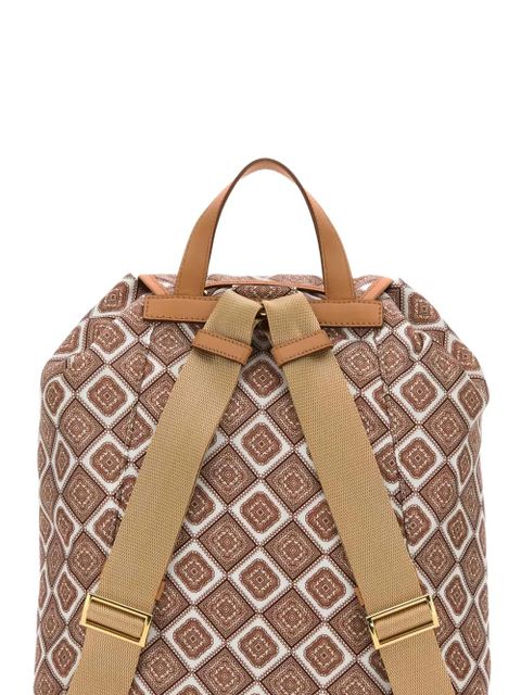 Prada geometric-pattern backpack - Brown
