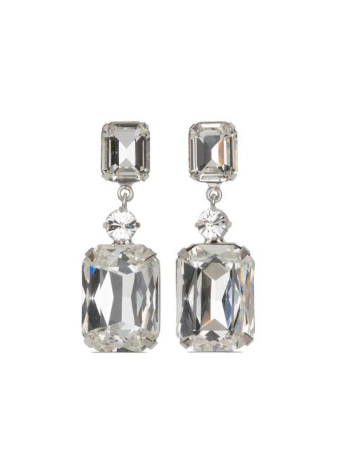 Jennifer Behr Justine crystal-embellished earrings - Silver - zdjęcie produktu nr 1