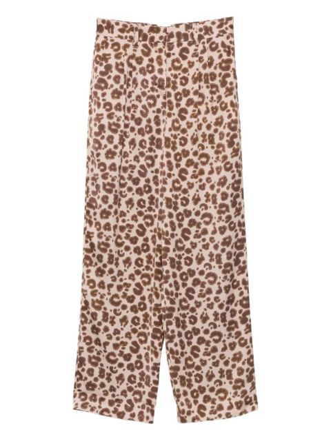 Ba&Sh Bloy leopard-print pleated palazzo pants - Neutrals - zdjęcie produktu nr 1