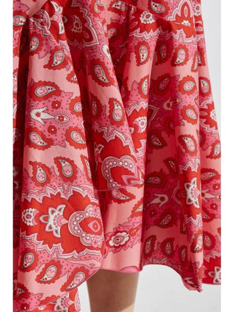 ETRO paisley-print asymmetric skirt - Pink