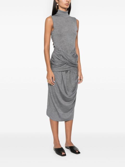 TOTEME draped midi dress - Grey