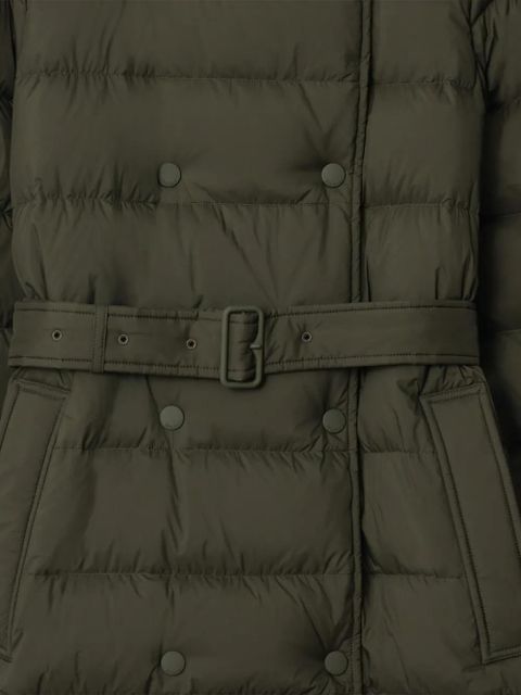 Burberry hooded double-breasted puffer coat - Green - zdjęcie produktu nr 2