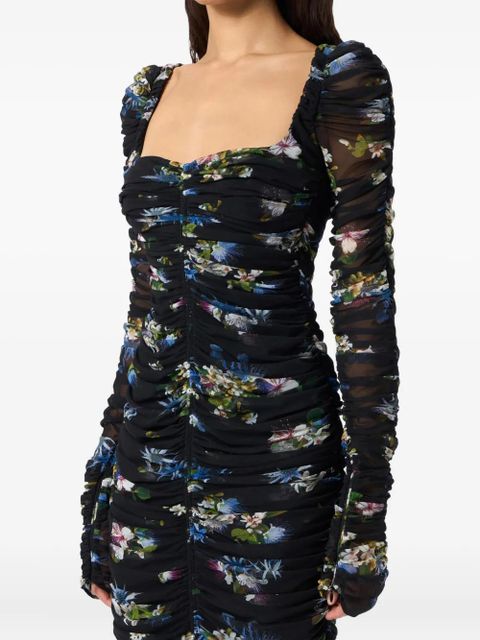 Blumarine floral-print midi dress - Black