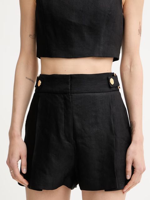 Elisabetta Franchi szorty damskie z lnem - zdjęcie produktu nr 1