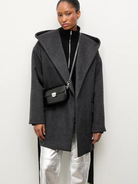 Answear.LAB płaszcz wełniany kolor czarny