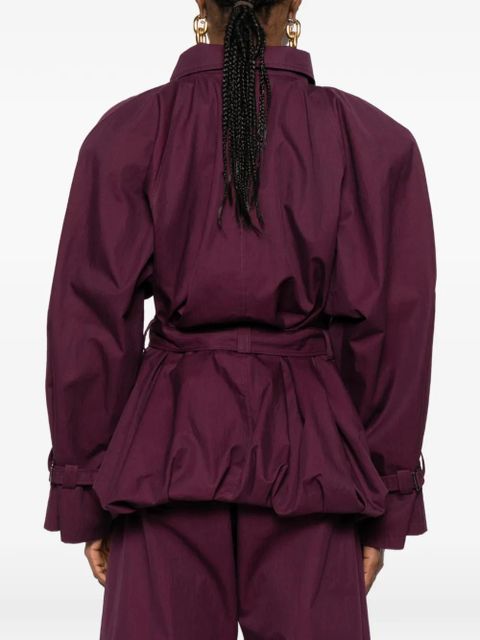 Magda Butrym belted double-breasted jacket - Purple