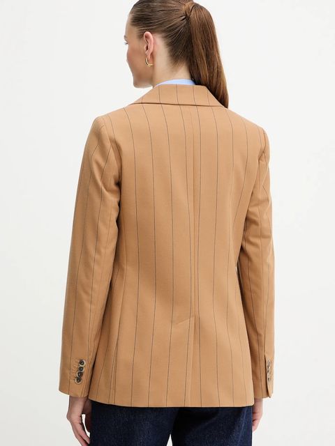 MAX&Co. marynarka kolor brązowy jednorzędowa wzorzysta 2526046033200