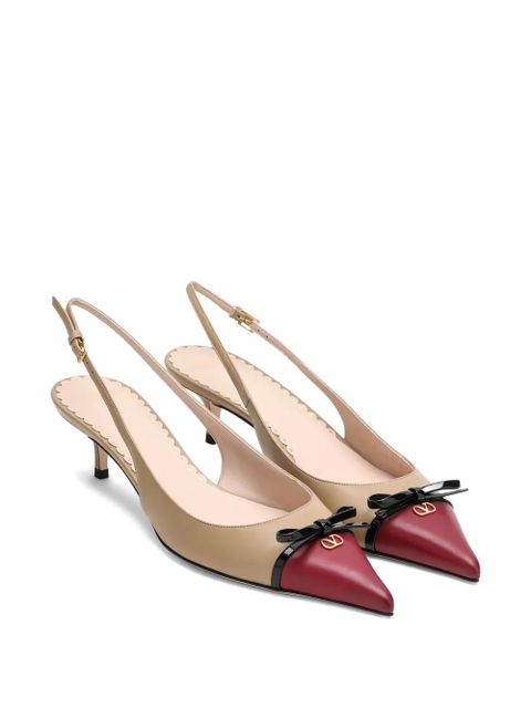 Valentino Garavani 60mm slingback bow pumps - Brown - zdjęcie produktu nr 2