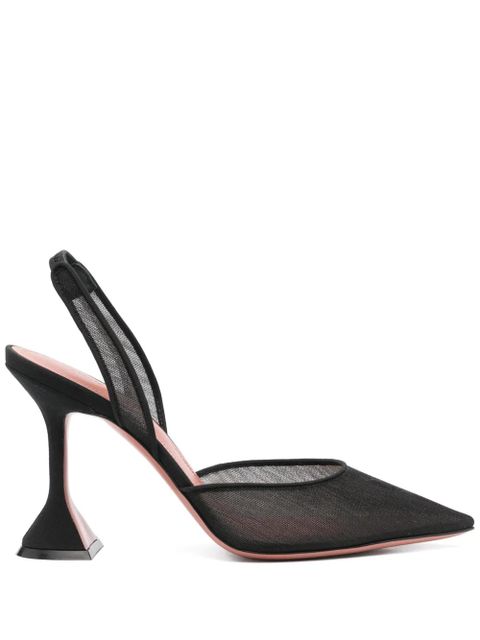 Amina Muaddi 95mm Holli slingback pumps - Black - zdjęcie produktu nr 1