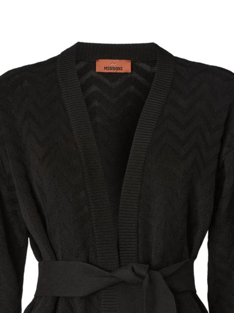 Missoni chevron belted cardigan - Black - zdjęcie produktu nr 2