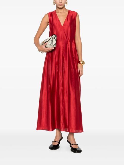 KHAITE Syd V-neck dress - Red