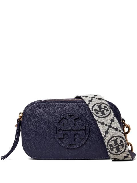 Tory Burch mini Miller grained-leather crossbody bag - Blue - zdjęcie produktu nr 1