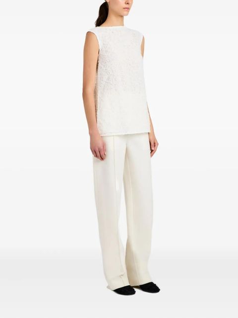 Proenza Schouler Virginie embroidery-detail top - White