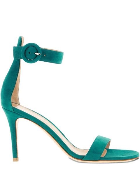 Gianvito Rossi Portofino suede sandals - Green - zdjęcie produktu nr 1